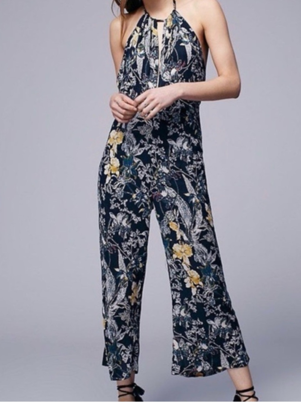 Free Peopl NWOT Floral Halter Jumpsuit